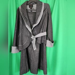 Ashro Denim Suit, 16, Black - EUC